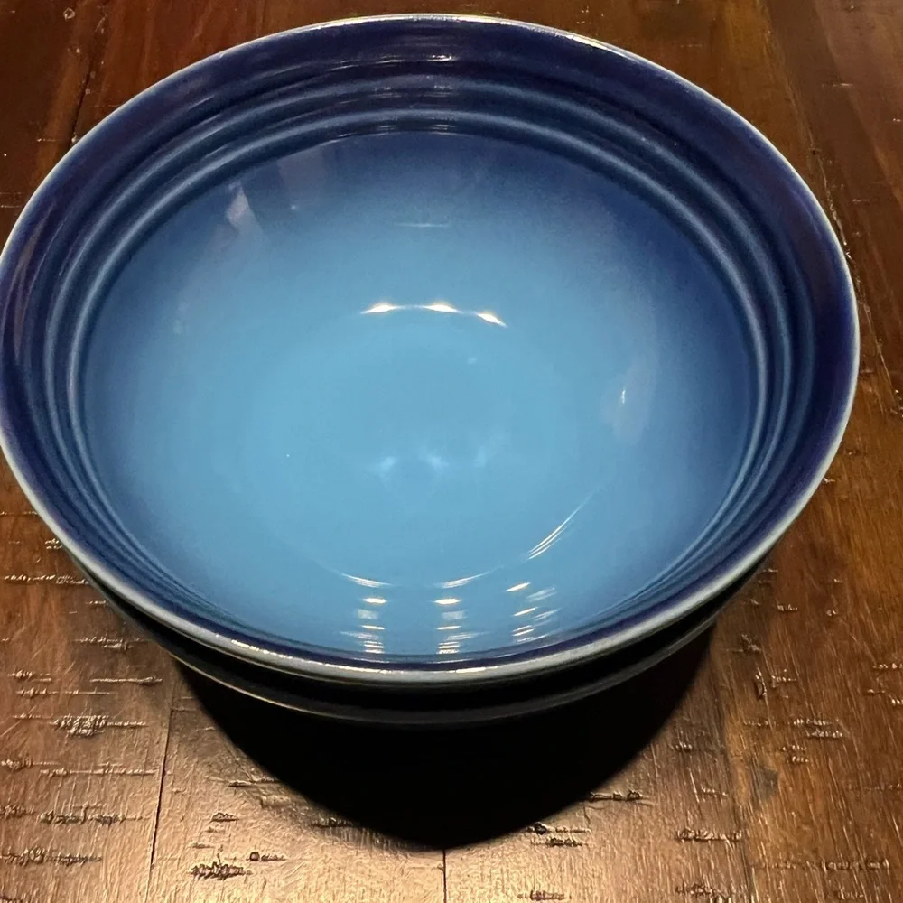 Le Creuset Stoneware Dinnerware Azure Blue Cereal Bowl